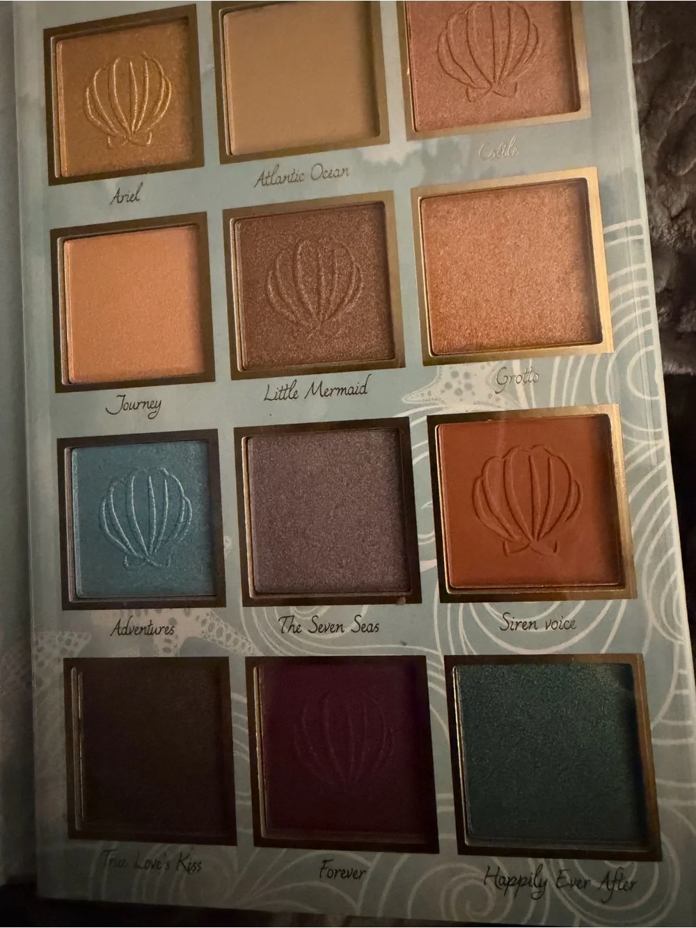 Disney Princess Ariel Eyeshadow Palette — Red, Green, Purple Accents